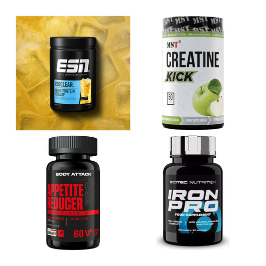 Wettkampfvorbereitung: ESN ISOCLEAR + MST Creatine + 2 weitere – alle enthaltenen Artikel