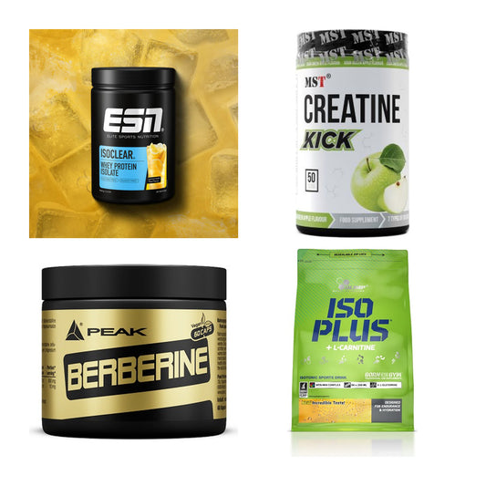 Wettkampfvorbereitung: ESN ISOCLEAR + MST Creatine + 2 weitere – alle enthaltenen Artikel