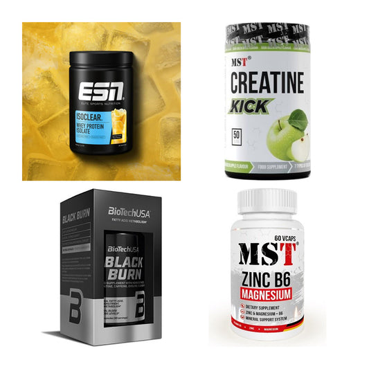 Wettkampfvorbereitung: ESN ISOCLEAR + MST Creatine + 2 weitere – alle enthaltenen Artikel
