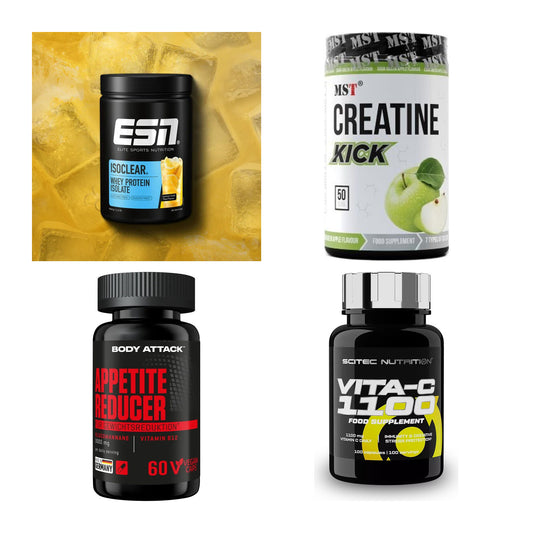 Wettkampfvorbereitung: ESN ISOCLEAR + MST Creatine + 2 weitere – alle enthaltenen Artikel