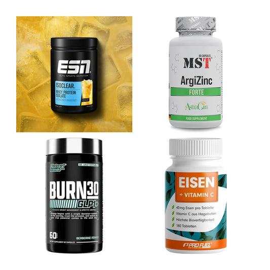 Wettkampfvorbereitung: ESN ISOCLEAR + MST ArgiZinc + 2 weitere – alle enthaltenen Artikel