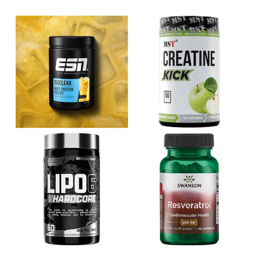 Wettkampfvorbereitung: ESN ISOCLEAR + MST Creatine + 2 weitere – alle enthaltenen Artikel