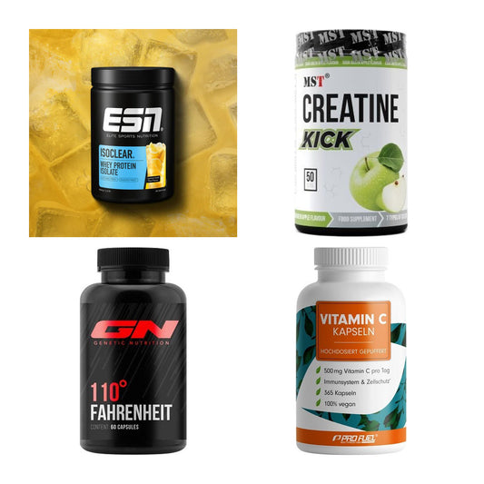 Wettkampfvorbereitung: ESN ISOCLEAR + MST Creatine + 2 weitere – alle enthaltenen Artikel