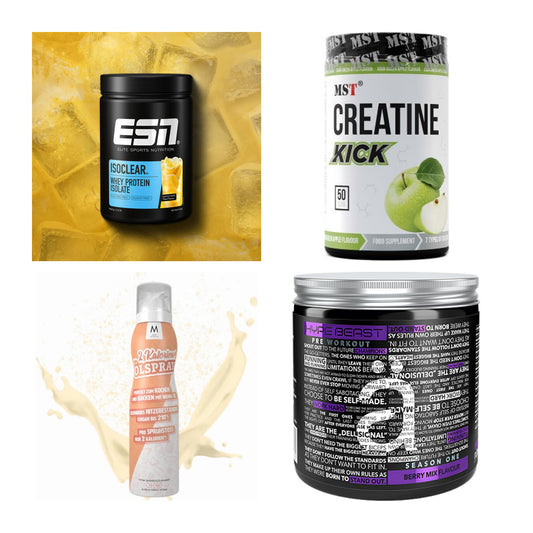 Wettkampfvorbereitung: ESN ISOCLEAR + MST Creatine + 2 weitere – alle enthaltenen Artikel