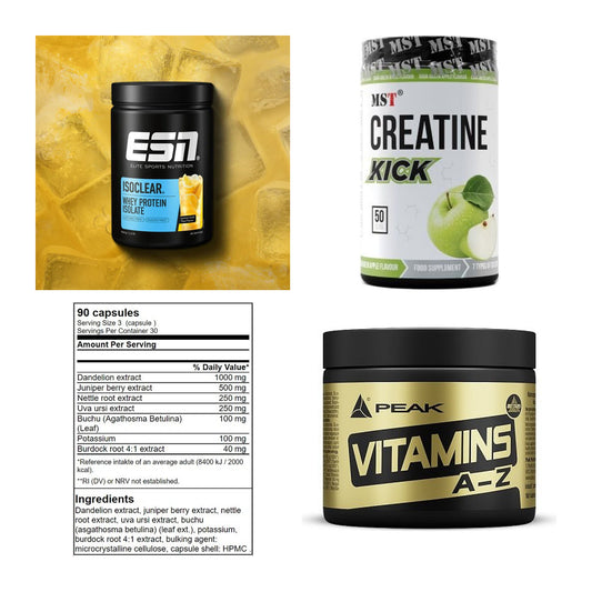 Wettkampfvorbereitung: ESN ISOCLEAR + MST Creatine + 2 weitere – alle enthaltenen Artikel