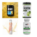 Wettkampfvorbereitung: ESN ISOCLEAR + MST Creatine + 2 weitere – alle enthaltenen Artikel