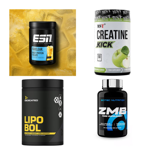 Wettkampfvorbereitung: ESN ISOCLEAR + MST Creatine + 2 weitere – alle enthaltenen Artikel