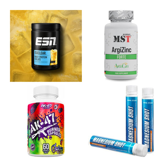 Wettkampfvorbereitung: ESN ISOCLEAR + MST ArgiZinc + 2 weitere – alle enthaltenen Artikel