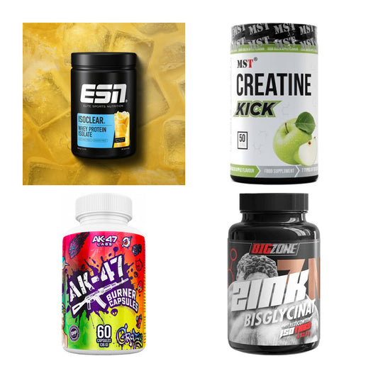 Wettkampfvorbereitung: ESN ISOCLEAR + MST Creatine + 2 weitere – alle enthaltenen Artikel