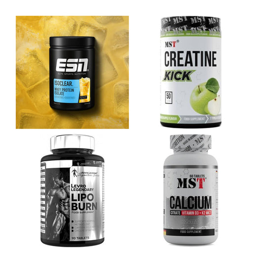 Wettkampfvorbereitung: ESN ISOCLEAR + MST Creatine + 2 weitere – alle enthaltenen Artikel
