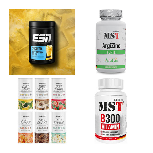 Wettkampfvorbereitung: ESN ISOCLEAR + MST ArgiZinc + 2 weitere – alle enthaltenen Artikel