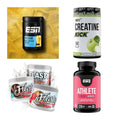 Wettkampfvorbereitung: ESN ISOCLEAR + MST Creatine + 2 weitere – alle enthaltenen Artikel
