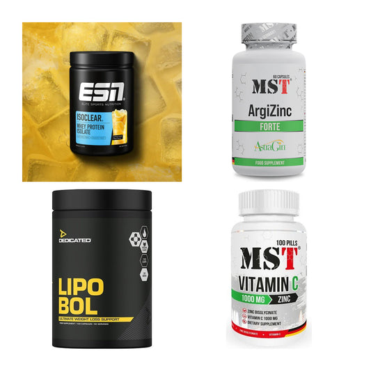 Wettkampfvorbereitung: ESN ISOCLEAR + MST ArgiZinc + 2 weitere – alle enthaltenen Artikel