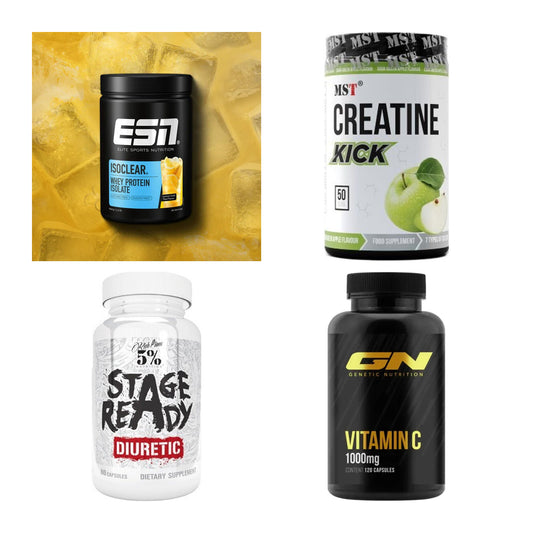Wettkampfvorbereitung: ESN ISOCLEAR + MST Creatine + 2 weitere – alle enthaltenen Artikel