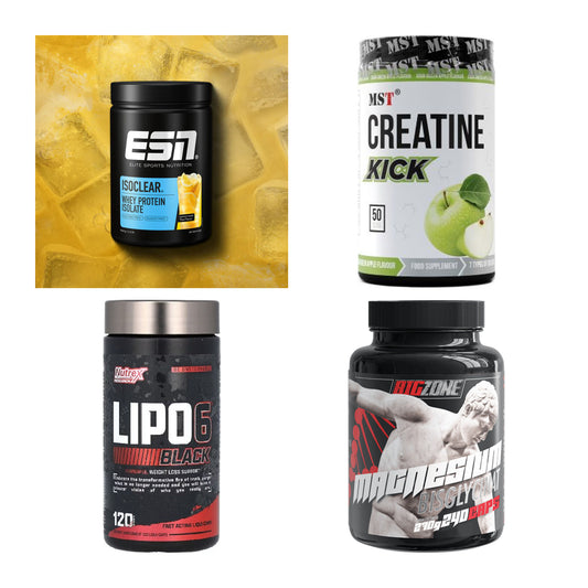 Wettkampfvorbereitung: ESN ISOCLEAR + MST Creatine + 2 weitere – alle enthaltenen Artikel