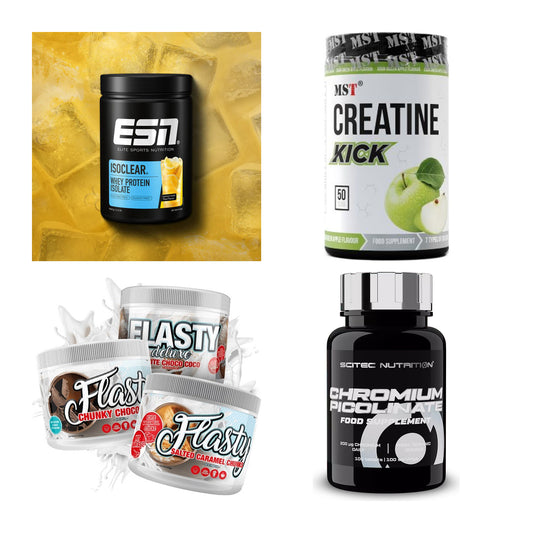 Wettkampfvorbereitung: ESN ISOCLEAR + MST Creatine + 2 weitere – alle enthaltenen Artikel