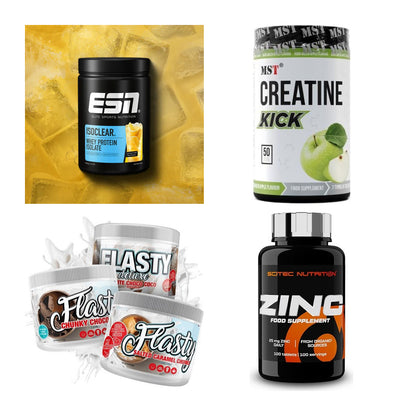 Wettkampfvorbereitung: ESN ISOCLEAR + MST Creatine + 2 weitere – alle enthaltenen Artikel