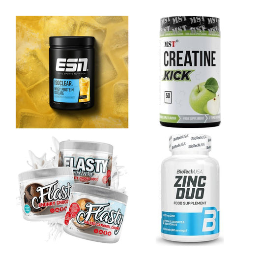 Wettkampfvorbereitung: ESN ISOCLEAR + MST Creatine + 2 weitere – alle enthaltenen Artikel