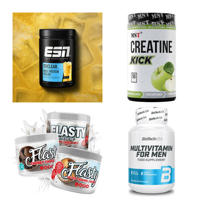 Wettkampfvorbereitung: ESN ISOCLEAR + MST Creatine + 2 weitere – alle enthaltenen Artikel