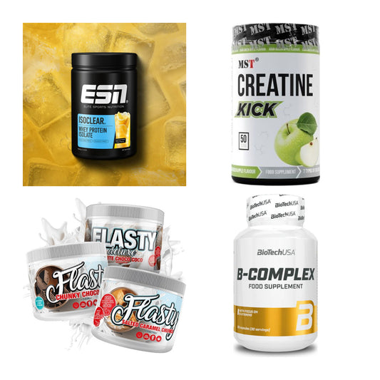 Wettkampfvorbereitung: ESN ISOCLEAR + MST Creatine + 2 weitere – alle enthaltenen Artikel