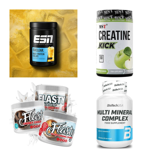 Wettkampfvorbereitung: ESN ISOCLEAR + MST Creatine + 2 weitere – alle enthaltenen Artikel