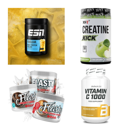 Wettkampfvorbereitung: ESN ISOCLEAR + MST Creatine + 2 weitere – alle enthaltenen Artikel