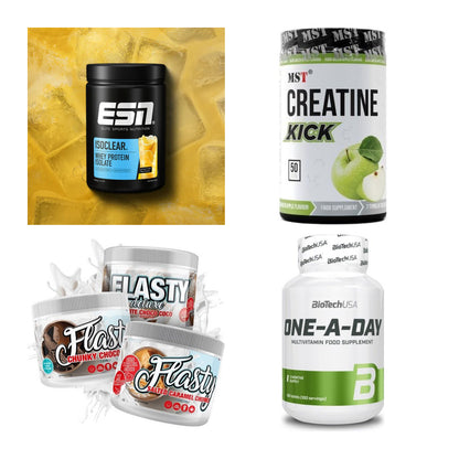 Wettkampfvorbereitung: ESN ISOCLEAR + MST Creatine + 2 weitere – alle enthaltenen Artikel