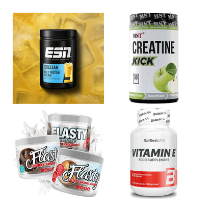 Wettkampfvorbereitung: ESN ISOCLEAR + MST Creatine + 2 weitere – alle enthaltenen Artikel