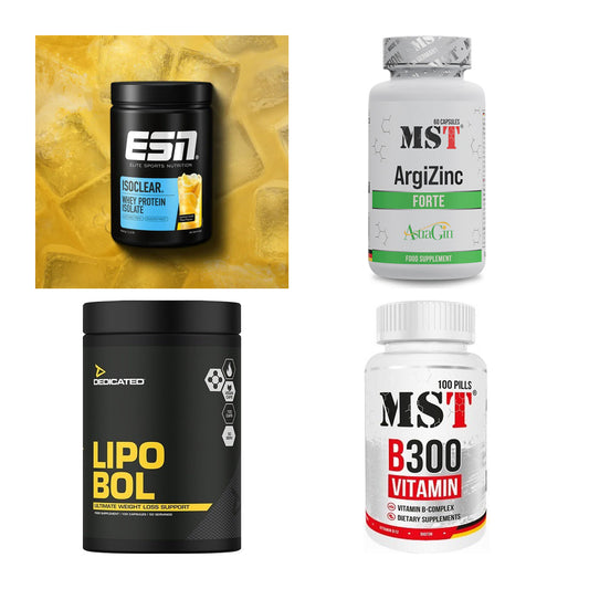 Wettkampfvorbereitung: ESN ISOCLEAR + MST ArgiZinc + 2 weitere – alle enthaltenen Artikel