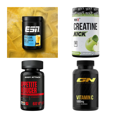 Wettkampfvorbereitung: ESN ISOCLEAR + MST Creatine + 2 weitere – alle enthaltenen Artikel