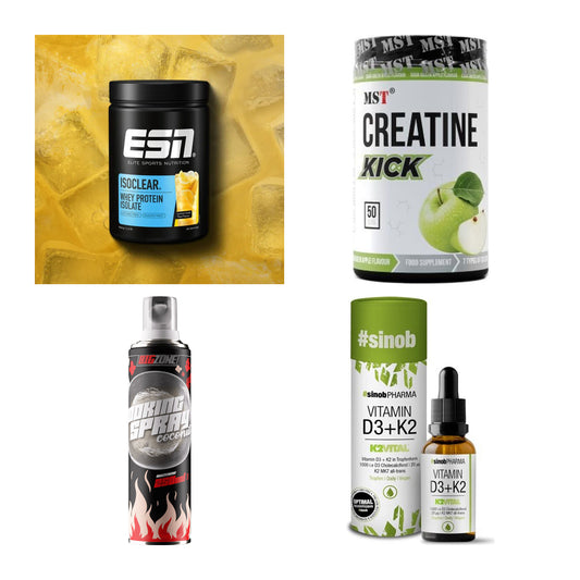 Wettkampfvorbereitung: ESN ISOCLEAR + MST Creatine + 2 weitere – alle enthaltenen Artikel