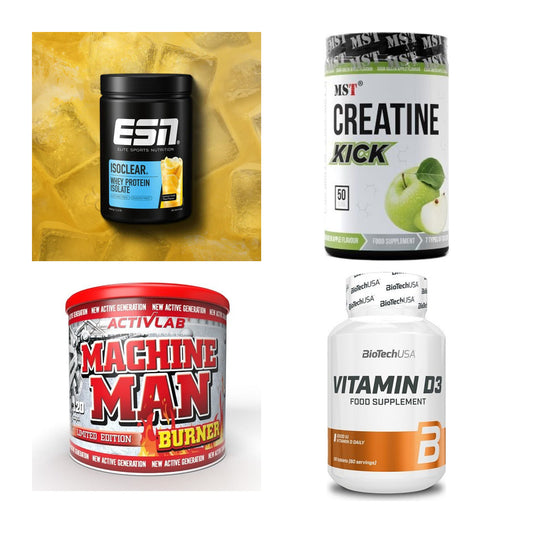 Wettkampfvorbereitung: ESN ISOCLEAR + MST Creatine + 2 weitere – alle enthaltenen Artikel