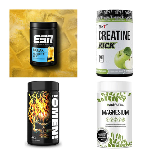 Wettkampfvorbereitung: ESN ISOCLEAR + MST Creatine + 2 weitere – alle enthaltenen Artikel