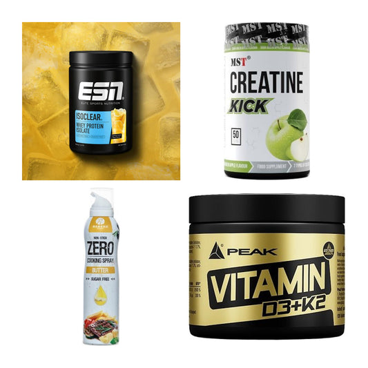 Wettkampfvorbereitung: ESN ISOCLEAR + MST Creatine + 2 weitere – alle enthaltenen Artikel