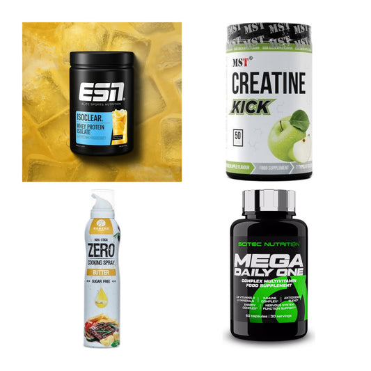 Wettkampfvorbereitung: ESN ISOCLEAR + MST Creatine + 2 weitere – alle enthaltenen Artikel