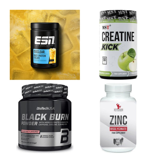Wettkampfvorbereitung: ESN ISOCLEAR + MST Creatine + 2 weitere – alle enthaltenen Artikel