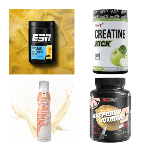 Wettkampfvorbereitung: ESN ISOCLEAR + MST Creatine + 2 weitere – alle enthaltenen Artikel