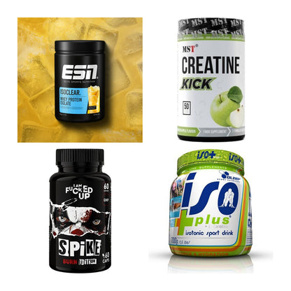Wettkampfvorbereitung: ESN ISOCLEAR + MST Creatine + 2 weitere – alle enthaltenen Artikel