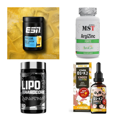 Wettkampfvorbereitung: ESN ISOCLEAR + MST ArgiZinc + 2 weitere – alle enthaltenen Artikel