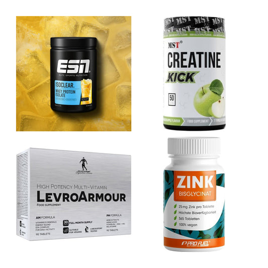 Wettkampfvorbereitung: ESN ISOCLEAR + MST Creatine + 2 weitere – alle enthaltenen Artikel