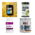 Wettkampfvorbereitung: ESN ISOCLEAR + MST Creatine + 2 weitere – alle enthaltenen Artikel