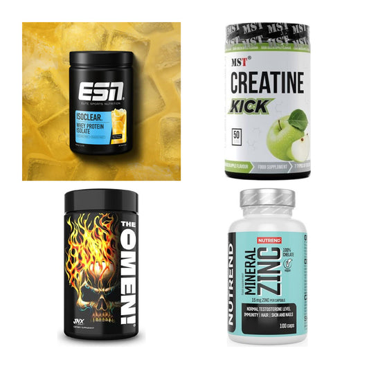 Wettkampfvorbereitung: ESN ISOCLEAR + MST Creatine + 2 weitere – alle enthaltenen Artikel