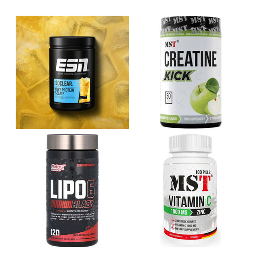 Wettkampfvorbereitung: ESN ISOCLEAR + MST Creatine + 2 weitere – alle enthaltenen Artikel