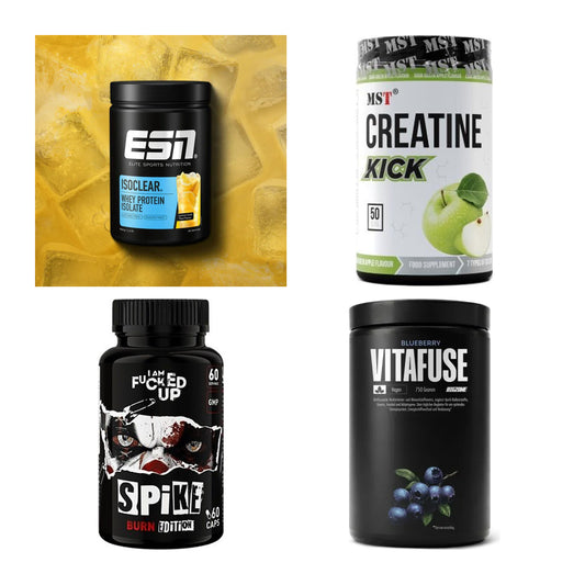 Wettkampfvorbereitung: ESN ISOCLEAR + MST Creatine + 2 weitere – alle enthaltenen Artikel