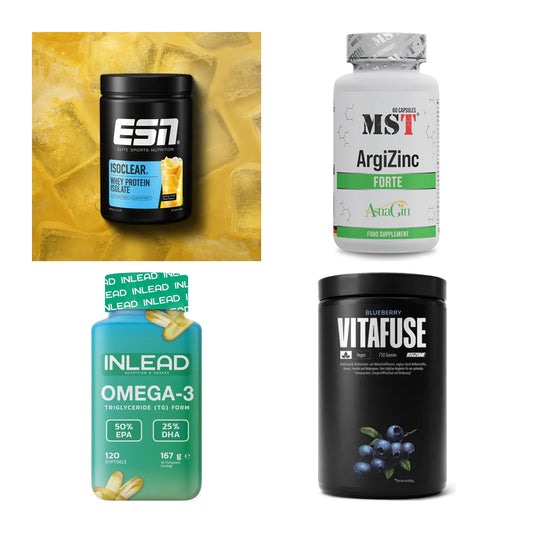 Wettkampfvorbereitung: ESN ISOCLEAR + MST ArgiZinc + 2 weitere – alle enthaltenen Artikel
