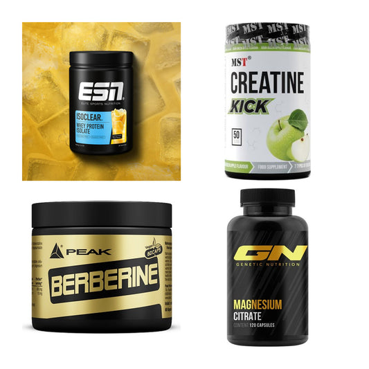 Wettkampfvorbereitung: ESN ISOCLEAR + MST Creatine + 2 weitere – alle enthaltenen Artikel