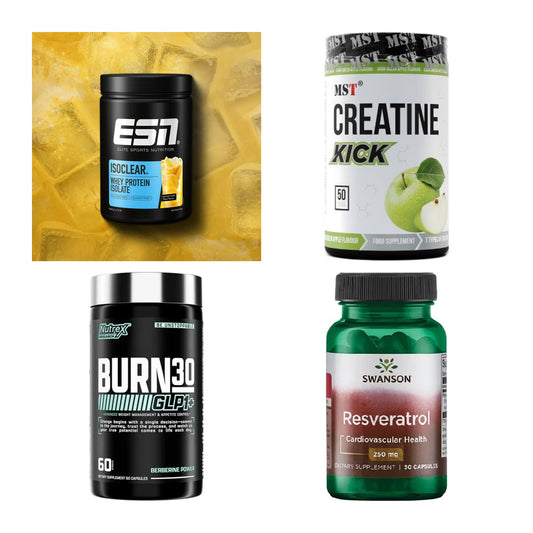 Wettkampfvorbereitung: ESN ISOCLEAR + MST Creatine + 2 weitere – alle enthaltenen Artikel