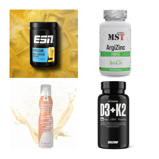 Wettkampfvorbereitung: ESN ISOCLEAR + MST ArgiZinc + 2 weitere – alle enthaltenen Artikel