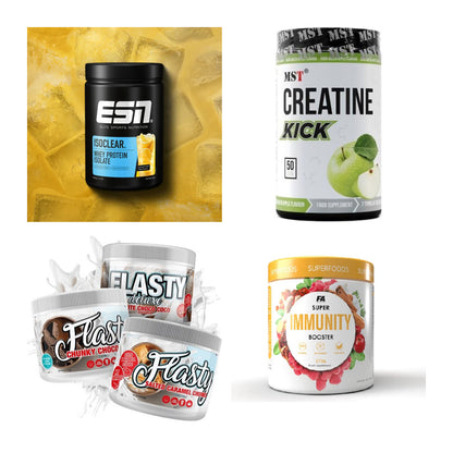 Wettkampfvorbereitung: ESN ISOCLEAR + MST Creatine + 2 weitere – alle enthaltenen Artikel