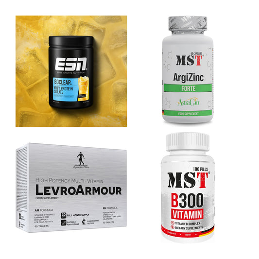 Wettkampfvorbereitung: ESN ISOCLEAR + MST ArgiZinc + 2 weitere – alle enthaltenen Artikel